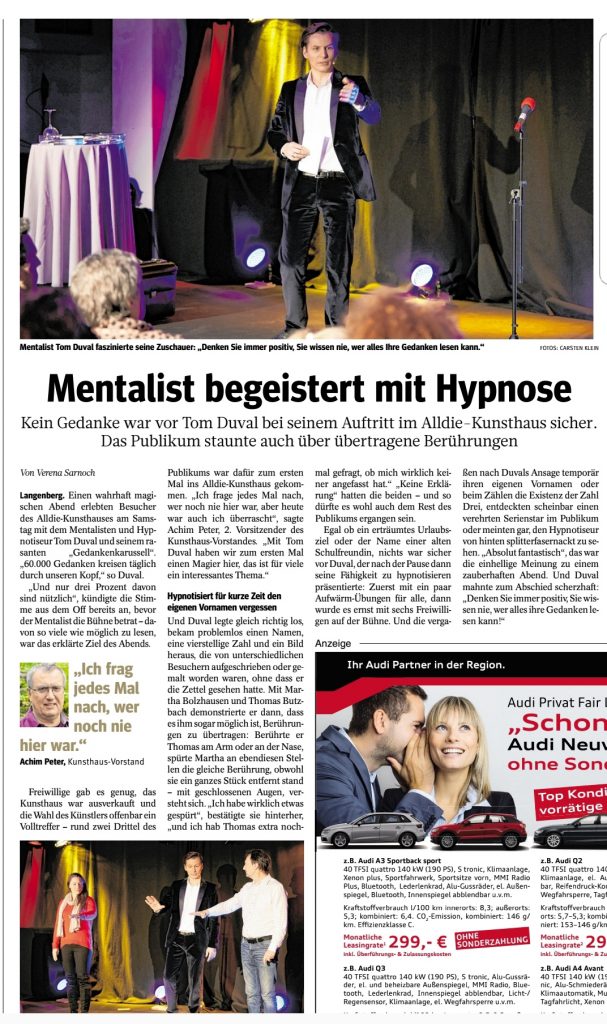 Pressebericht Tom Duval